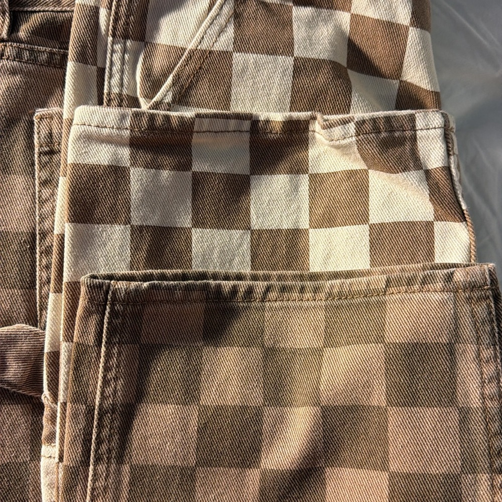 Checkered Brown and Cream PacSun jeans - Picture 4 of 8